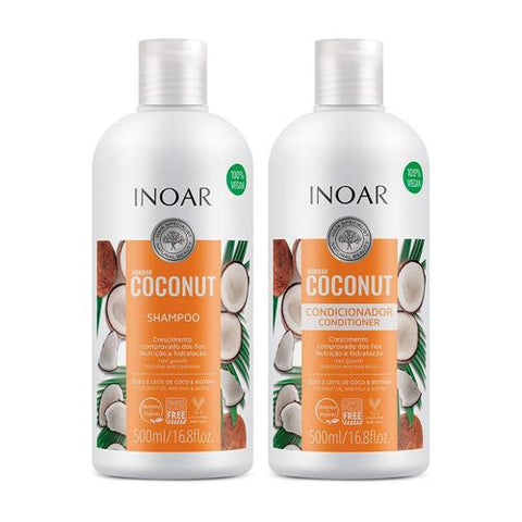 KIT SHAMPOO E CONDICIONADOR INOAR BOMBAR COCONUT VEGAN 1L