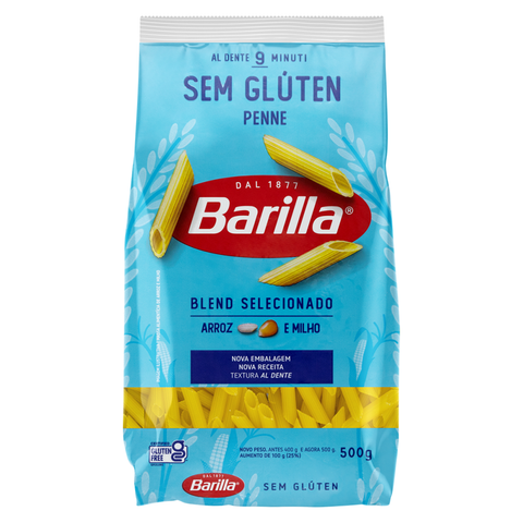 MACARRAO BARILLA S/GLUTEN PENNE 500G