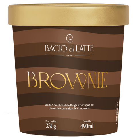 SORVETE BACIO DI LATTE POTE 490ML BROWNIE