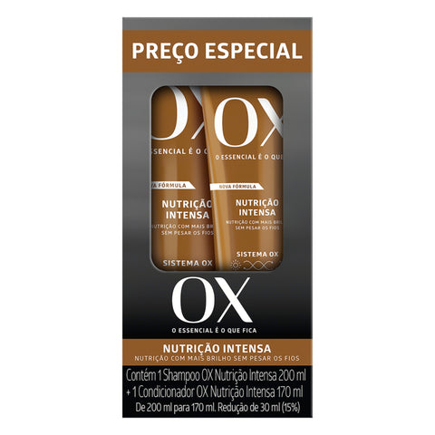 KIT SHAMPOO + CONDICIONADOR OX NUTRE 545ml