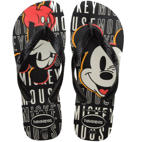 HAVAIANAS TOP DISNEY BRANCO/PRETO/PRETO 37/38