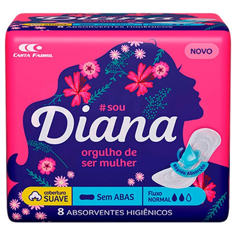 ABSORVENTE DIANA SUAVE S/ABAS C/8
