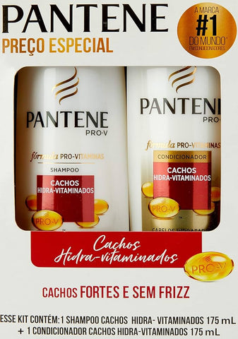 KIT SHAMPOO E CONDICIONADOR PANTENE CACHOS HIDRA VIT 525ml