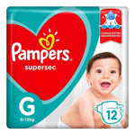 FRALDA PAMPERS SUPERSEC g C/12