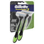 APARELHO GILLETTE PRESTOBARBA BODY SENSE 3 VERDE C/2