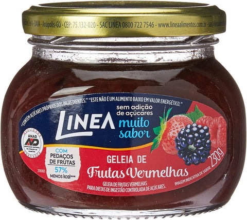 GELEIA LINEA SUCRALOSE ZERO FRUTAS VERMELHAS 230g