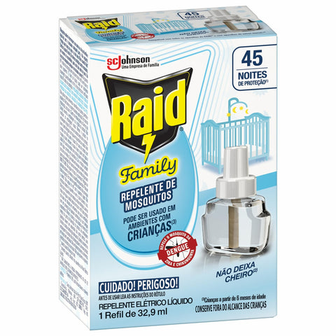 REPELENTE RAID LIQUIDO ELET FAMILY 45 NOITES RF 32,9ml