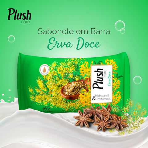 SABONETE PLUSH CARE ERVA DOCE 180g