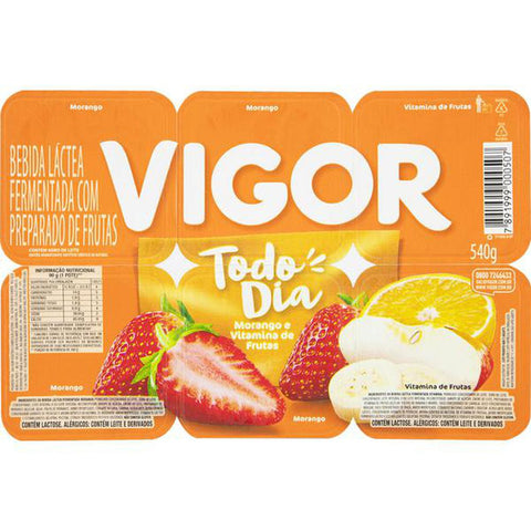 IOGURTE VIGOR POLPA TODO DIA MORANGO VIT FRUTAS 510g