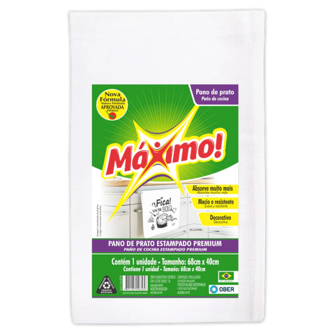 PANO DE PRATO MAXIMO ESTAMPADO C/1 40cmX68cm