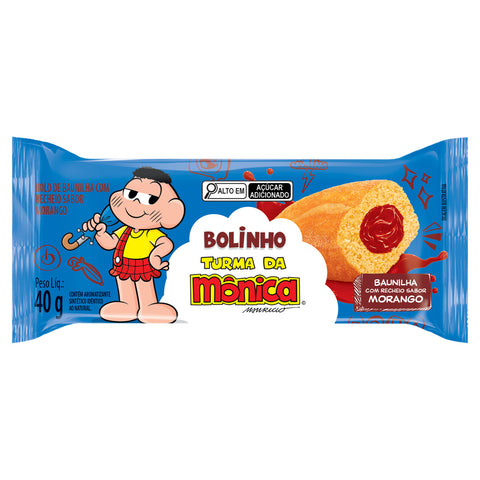 BOLO CASA SUICA TURMA DA MONICA 40G BAUN RECH MORA