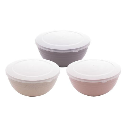 CONJUNTO TIGELA BOWL LYOR BAMBU C/TAMPA 3PC