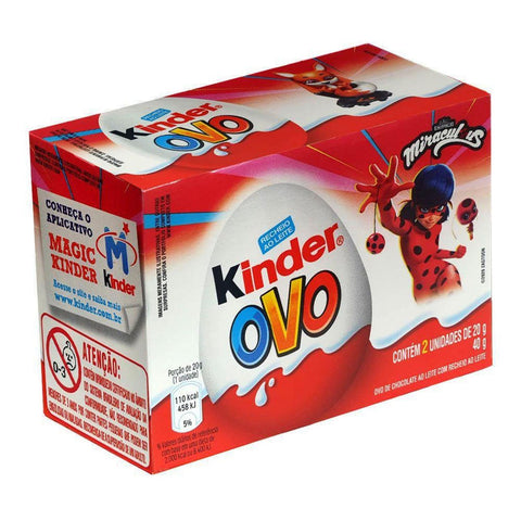 CHOCOLATE KINDER OVO MENINAS MIRACULOUS C/2 40g