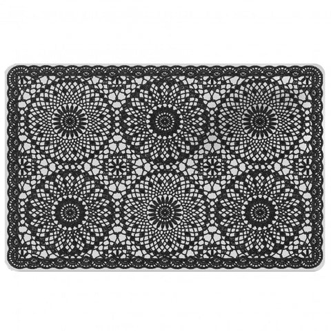 LUGAR AMERICANO MIMO CROCHE PRETO 28X43cm