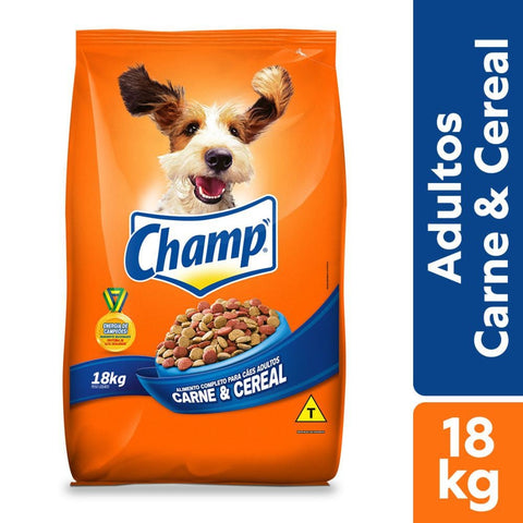 RACAO CHAMP ADULTO 18KG CARNE VEGETAIS