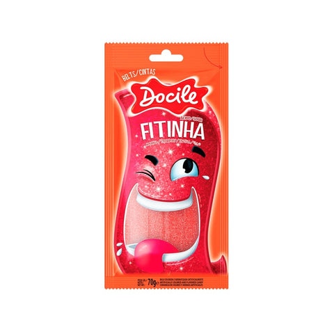 BALA DOCILE FITINHA ACIDO MORANGO 70g