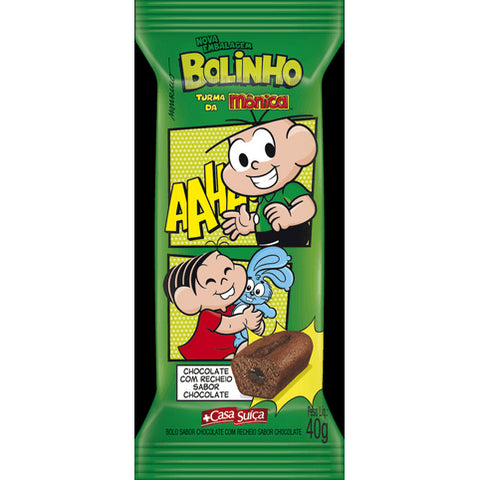 BOLO CASA SUICA TURMA DA MONICA CHOCOLATE RECHEIO CHOCOLATE 40g