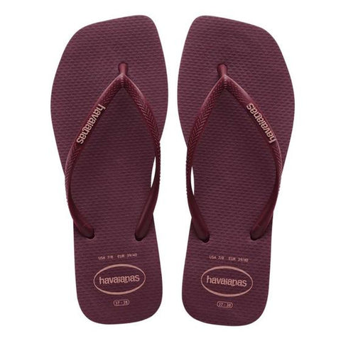 HAVAIANAS SLIM SQUARE LOGO POP UP T ROXA 39/40