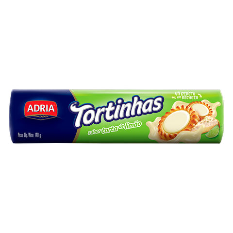 BISCOITO ADRIA TORTINHAS 140G LIMAO