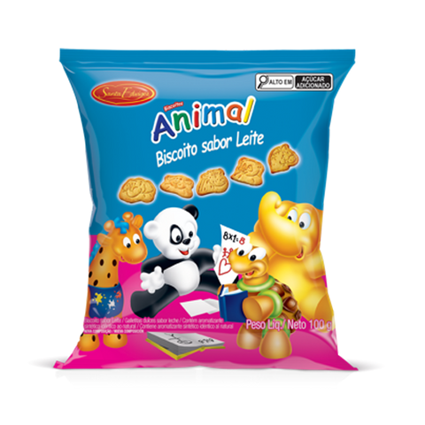 BISCOITO STA EDWIGES 100g ANIMAL LEITE