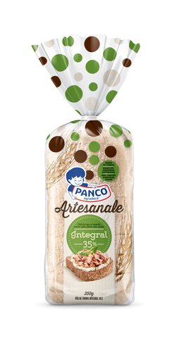 PAO PANCO FORMA ARTESANALE 350G INTEGRAL 35%