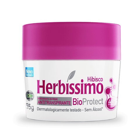 DESODORANTE HERBISSIMO CREME BIOPROTECT HIBISCO 55g