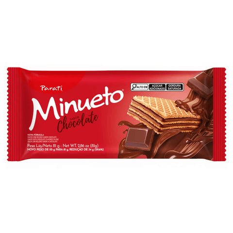 BISCOITO MINUETO WAFER 81G CHOCOLATE