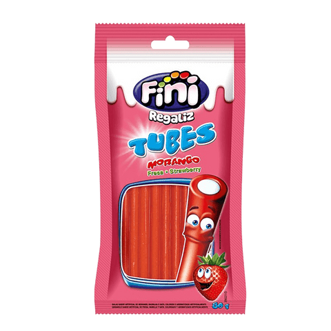 BALA FINI REGALIZ TUBES 80g MORANGO