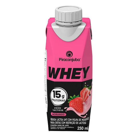 BEBIDA LACTEA PIRACANJUBA WHEY 15G 250 MORANGO