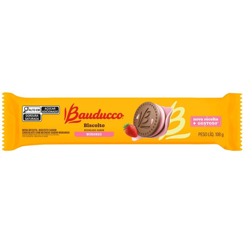 BISCOITO BAUDUCCO RECHEADO 108G MORANGO