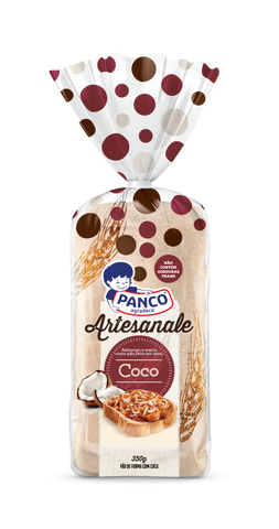 PAO PANCO FORMA ARTESANALE 350G COCO