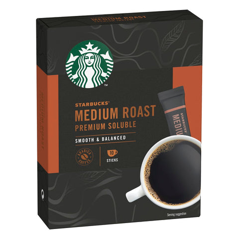CAFE SOLUVEL STARBUCKS MEDIUM ROAST C/10 SH 23g