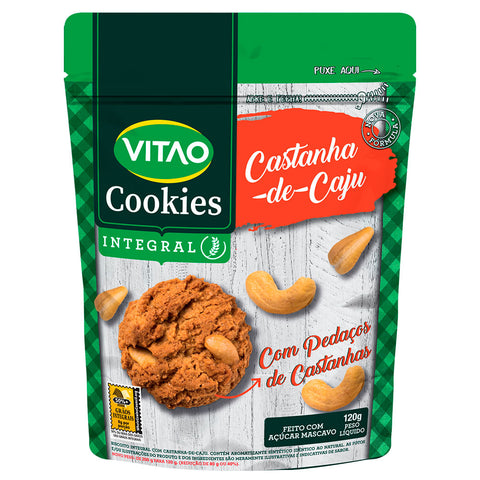BISCOITO VITAO COOKIE INTEGRAL CASTANHA CAJU 120g