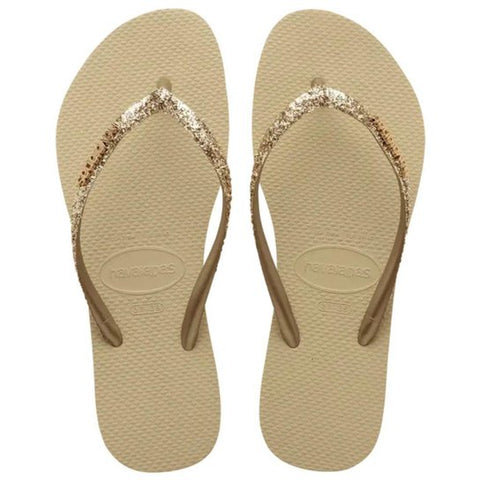 HAVAIANAS SLIM GLITTER II AREIA 39/40