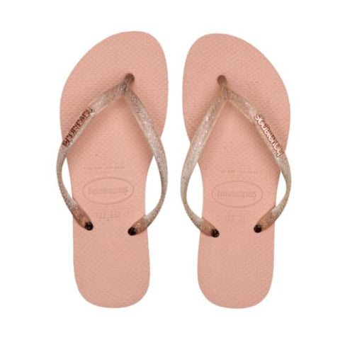 HAVAIANAS SLIM LOGO METALLIC ROSA CROCUS/APRIC 37/38