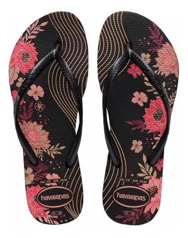 HAVAIANAS SLIM ORGANIC PRETO/PRETO/PRETO 39/40
