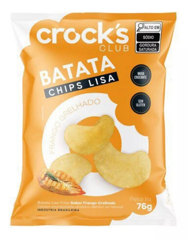 BATATA CROCKS CLUB CHIPS LISA FRANGO GRELHADO 76g