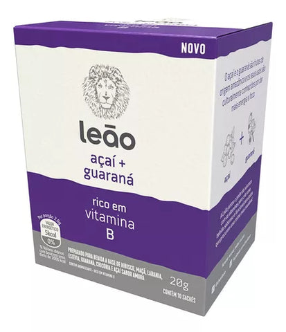CHA LEAO VITAMINICO ACAI GUARANA C/10 20g