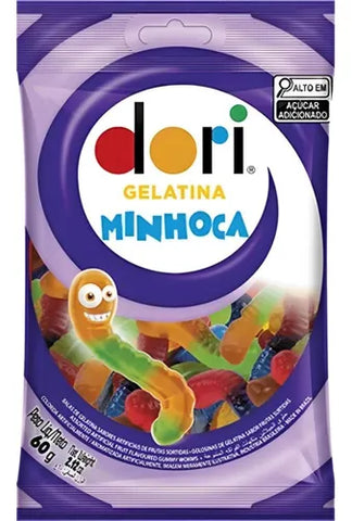 BALA DORI GOMETS MINHOCAS FRUTAS 60g