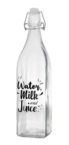 GARRAFA VIDRO GELADEIRA AGUA 1L