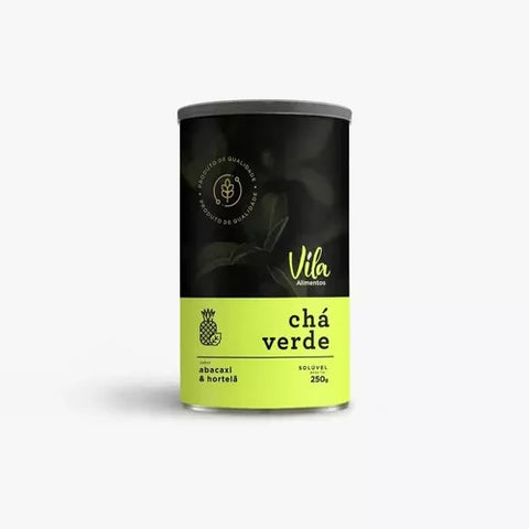 CHA VERDE VILA ALIMENTOS ABACAXI HORTELA PT 250g