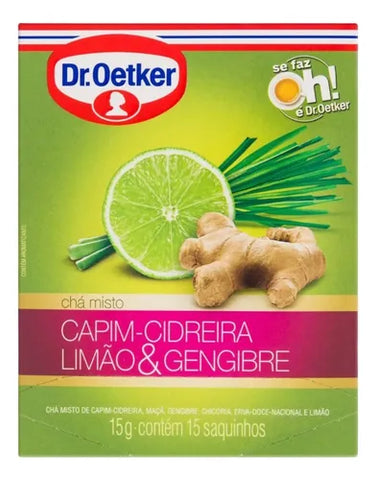 CHA DR OETKER CAPIM CIDR C 15 15G LIMAO GENGIBRE