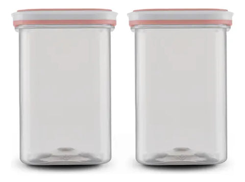 POTE PLAST BANDEIRANTE HERMET 500ML ROSA QUADRADO