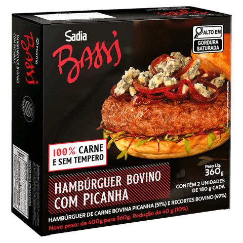 HAMBURGUER SADIA BASSI PIC C/2 360G
