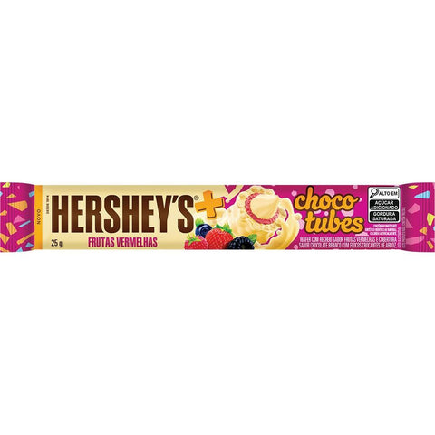 BISCOITO HERSHEYS WAFER CHOCO TUBES 25G RCH FRUTAS VER