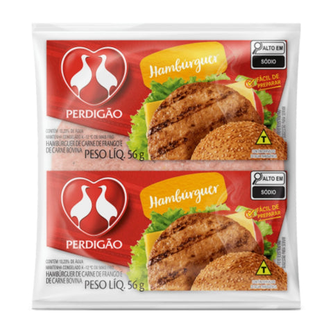 HAMBURGUER PERDIGAO AVES BOVINO 56G