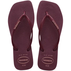 HAVAIANAS SLIM SQUARE LOGO POP UP T ROXA 37/38