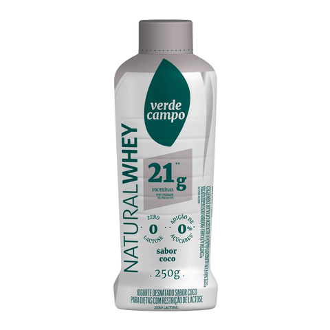 IOGURTE VERDE CAMPO NAT WHEY 21 COCO 250g