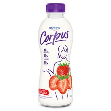 IOGURTE DANONE CORPUS ZERO LACTOSE/GORD MORANGO 800g