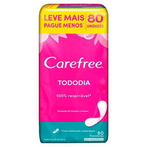 ABSORVENTE  CAREFREE TODO DIA S/ PERF C/80